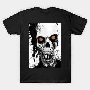 CRAZY RED AND GREEN EYED HALLOWEEN ZOMBIE T-Shirt